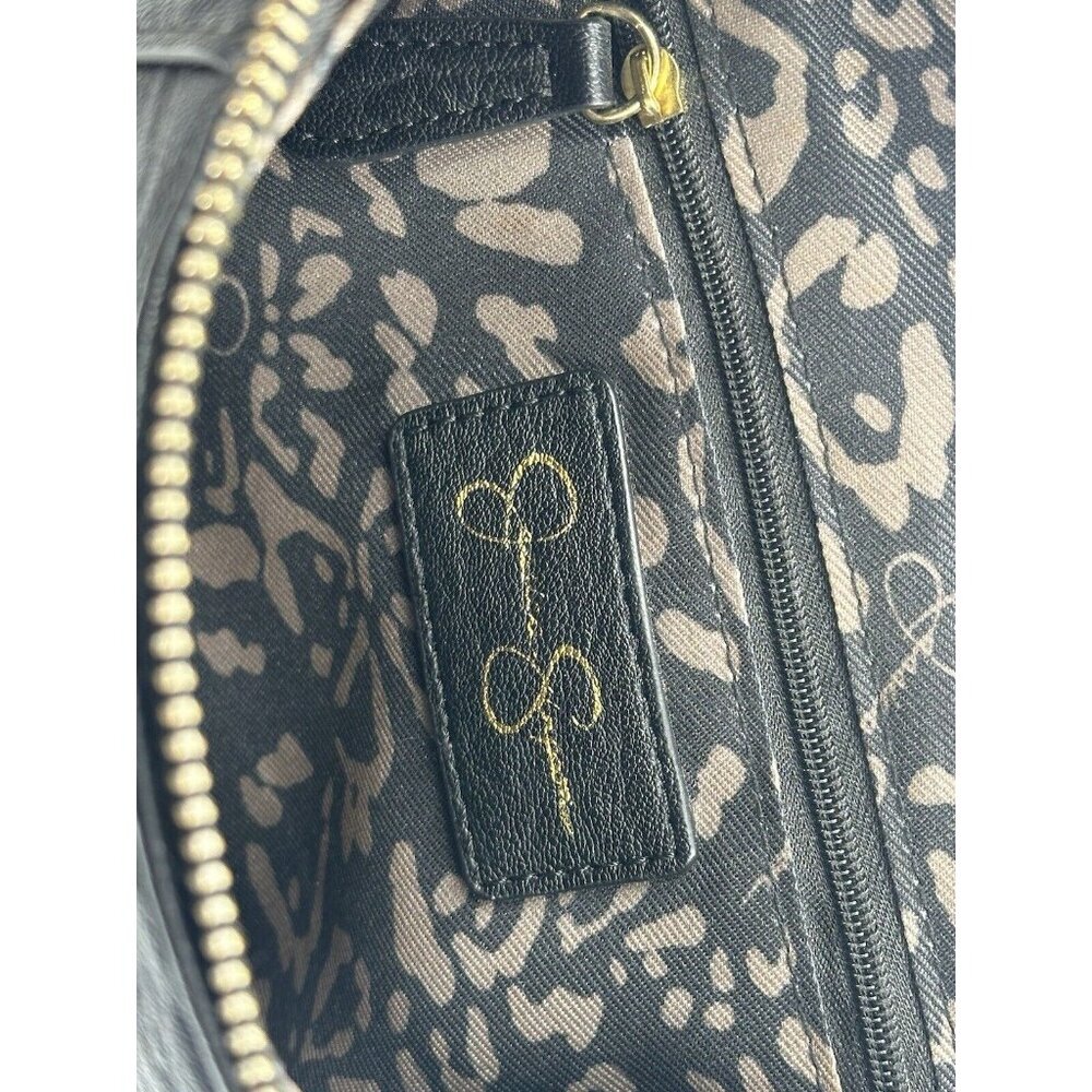 Jessica Simpson Ladies Black Crossbody Bag w/Adjustable Strap Gold Accents - Picture 11 of 12